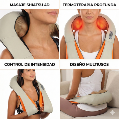 TheraNeck Pro™ - Masajeador Cervical Shiatsu 4D